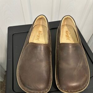 Deb Brown Leather Loafers Slip-Ons